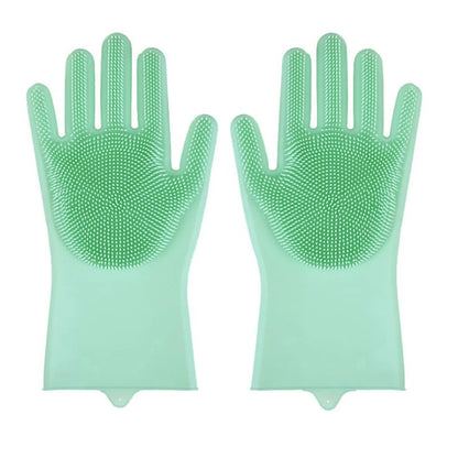 Pet Bath Gloves Cleaning Massage Hair Removal Gloves Silicone Hair Removal Comfortable Clean Anti-Bite Gloves Dog Bath Gloves